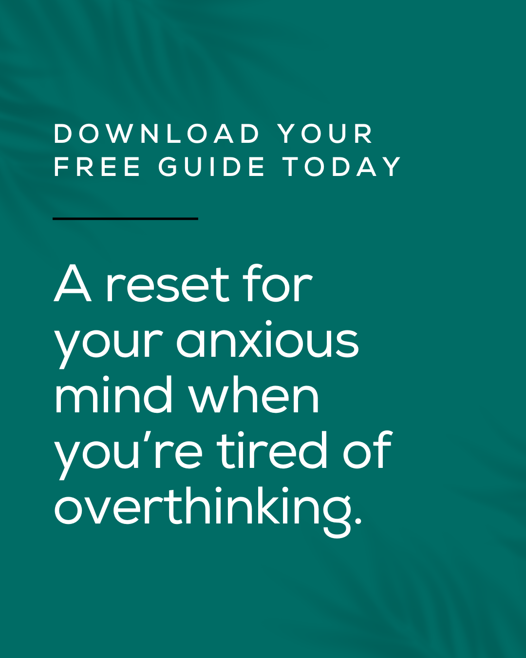 Jody Macmillan Hypnotherapy Facebook ad: Overthinking can leave you feeling tense, tired, and…