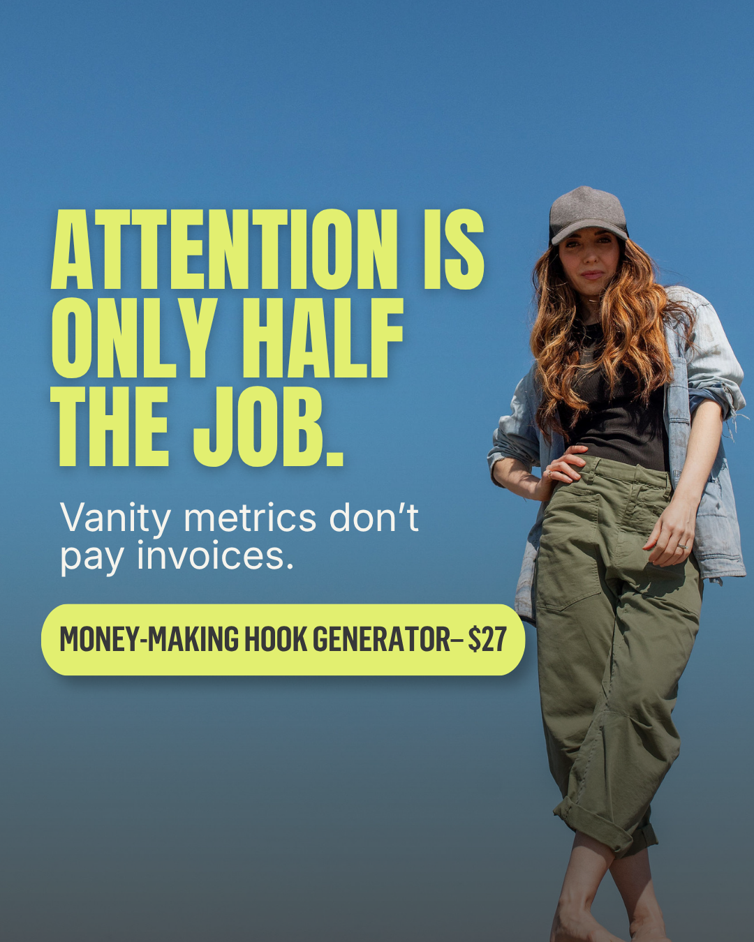 Marie Forleo Facebook ad: Make more sales with strong hooks!