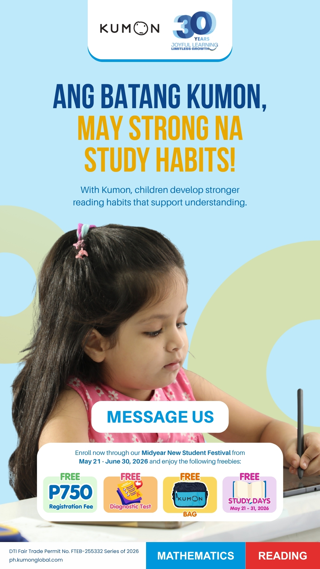 Kumon Philippines Facebook ad from May 22, 2026