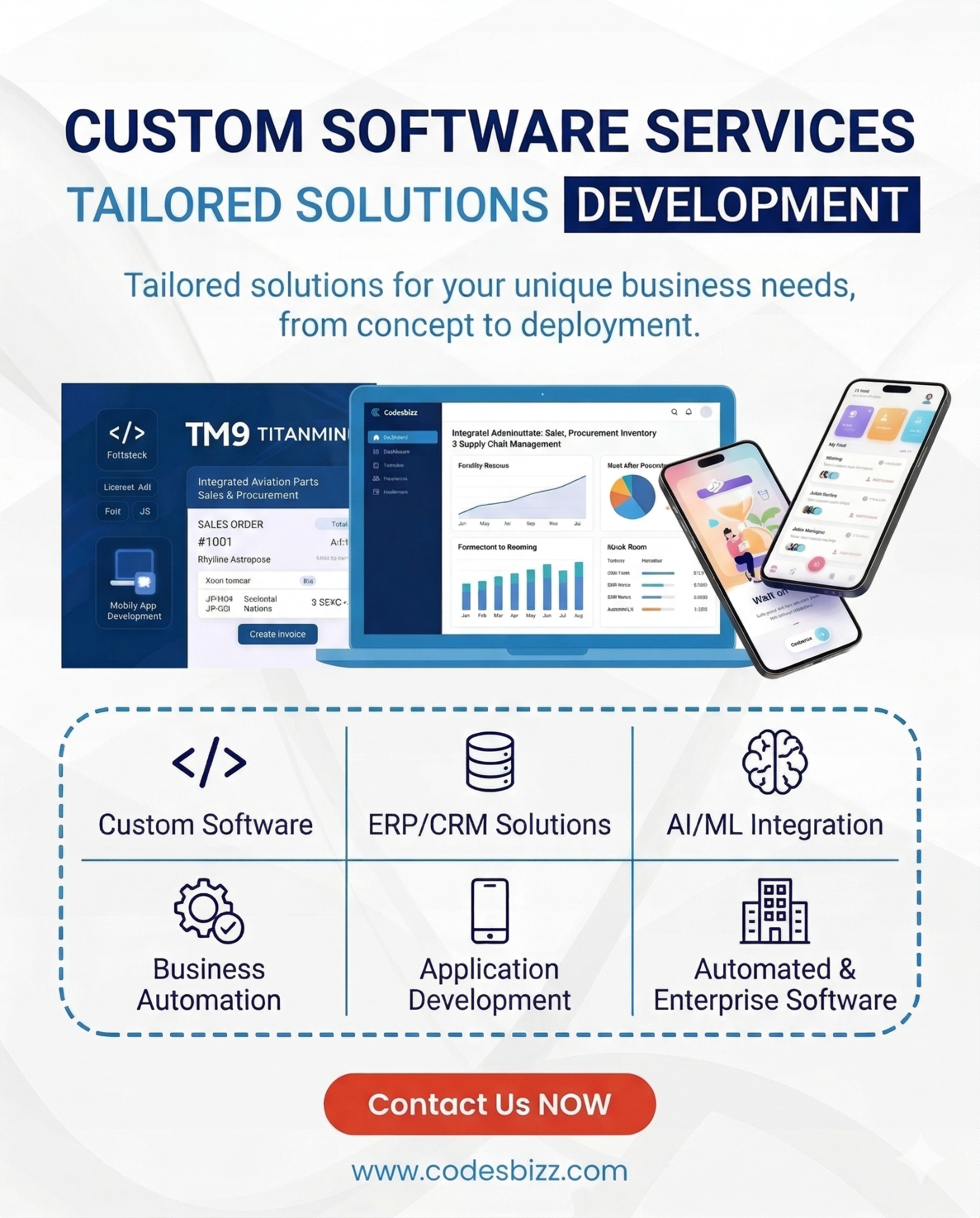 Codesbizz Facebook ad: Build Your Custom Tech Solutions