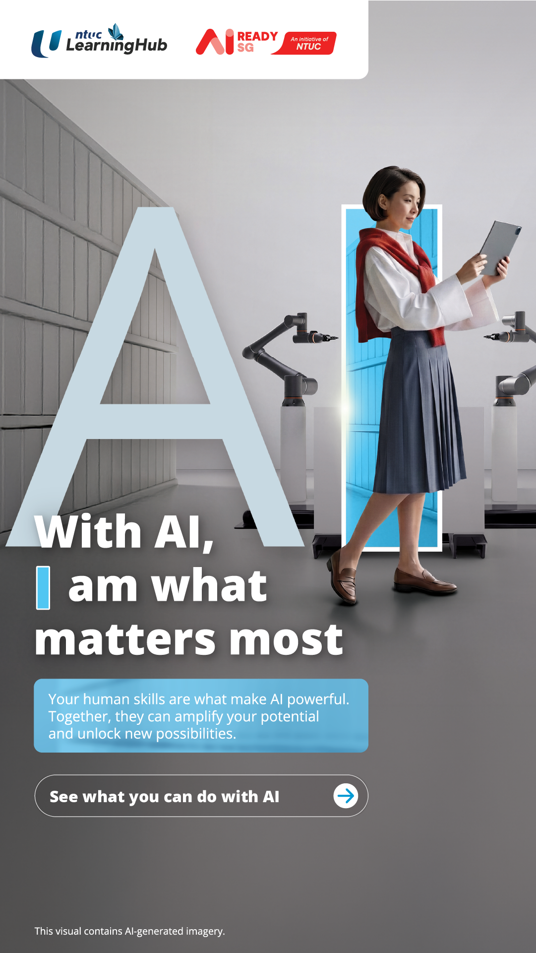 NTUC LearningHub Facebook ad: Start Your AI Journey