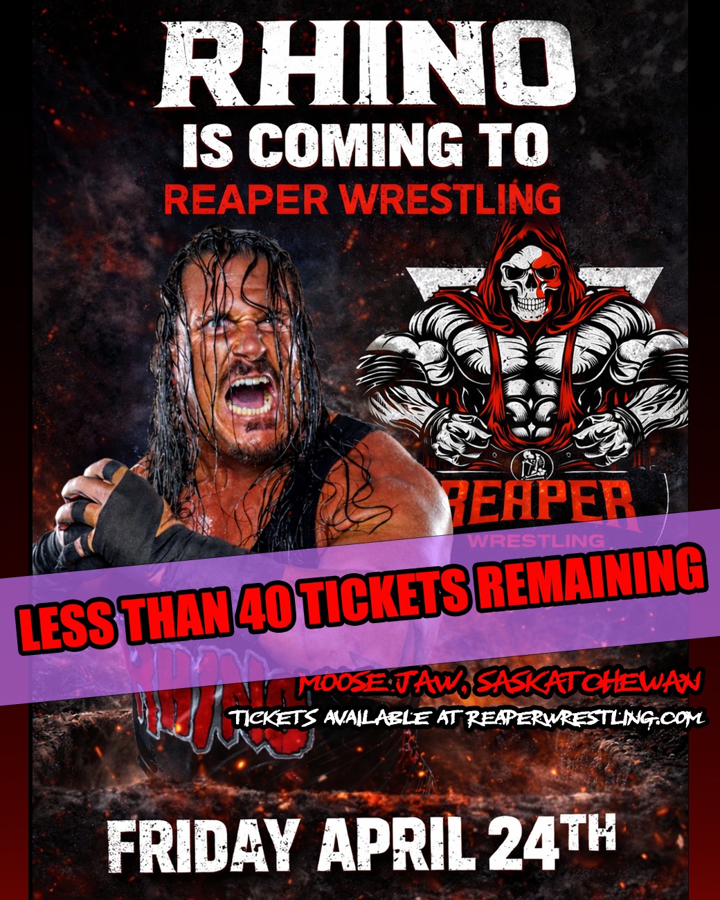 Reaper Wrestling Facebook ad
