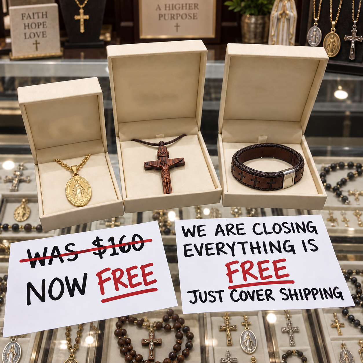 The Heavenly Facebook ad: All Products Free
