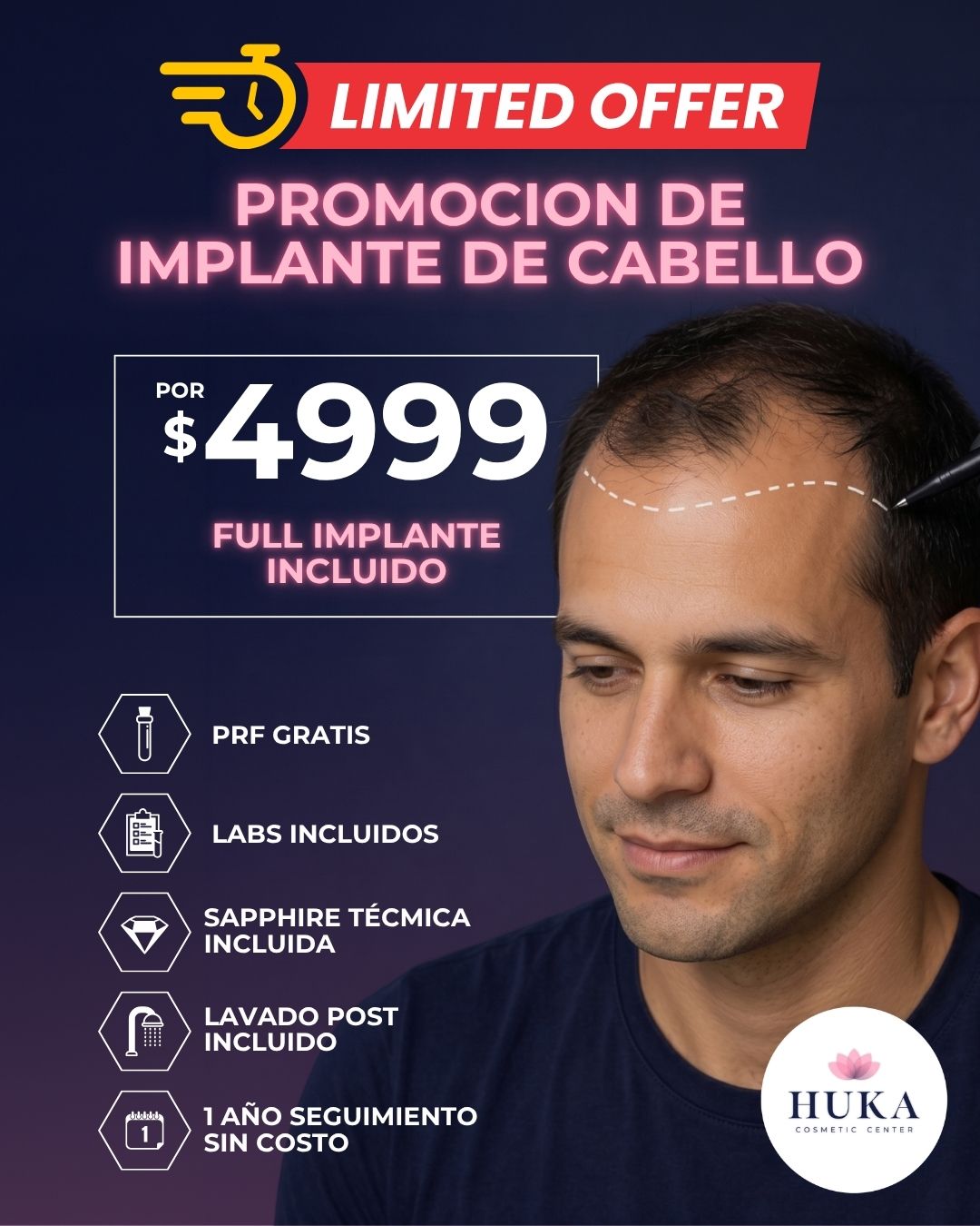 Huka Cosmetic Center Miami Facebook ad: Well-designed eyebrows can completely transform facial…