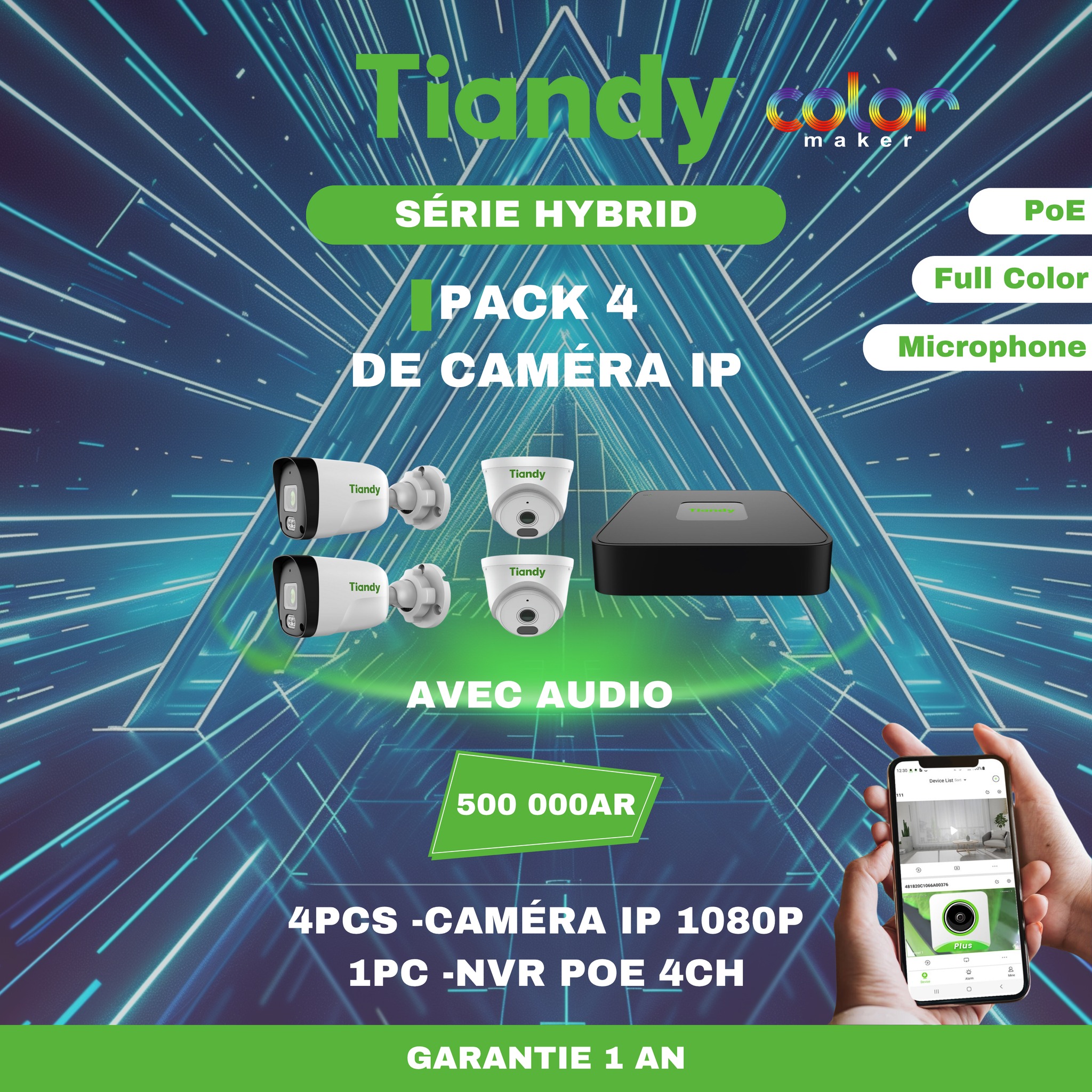 Tiandy Madagascar Facebook ad: Tiandy -PACK de caméra IP -Série HYBRID