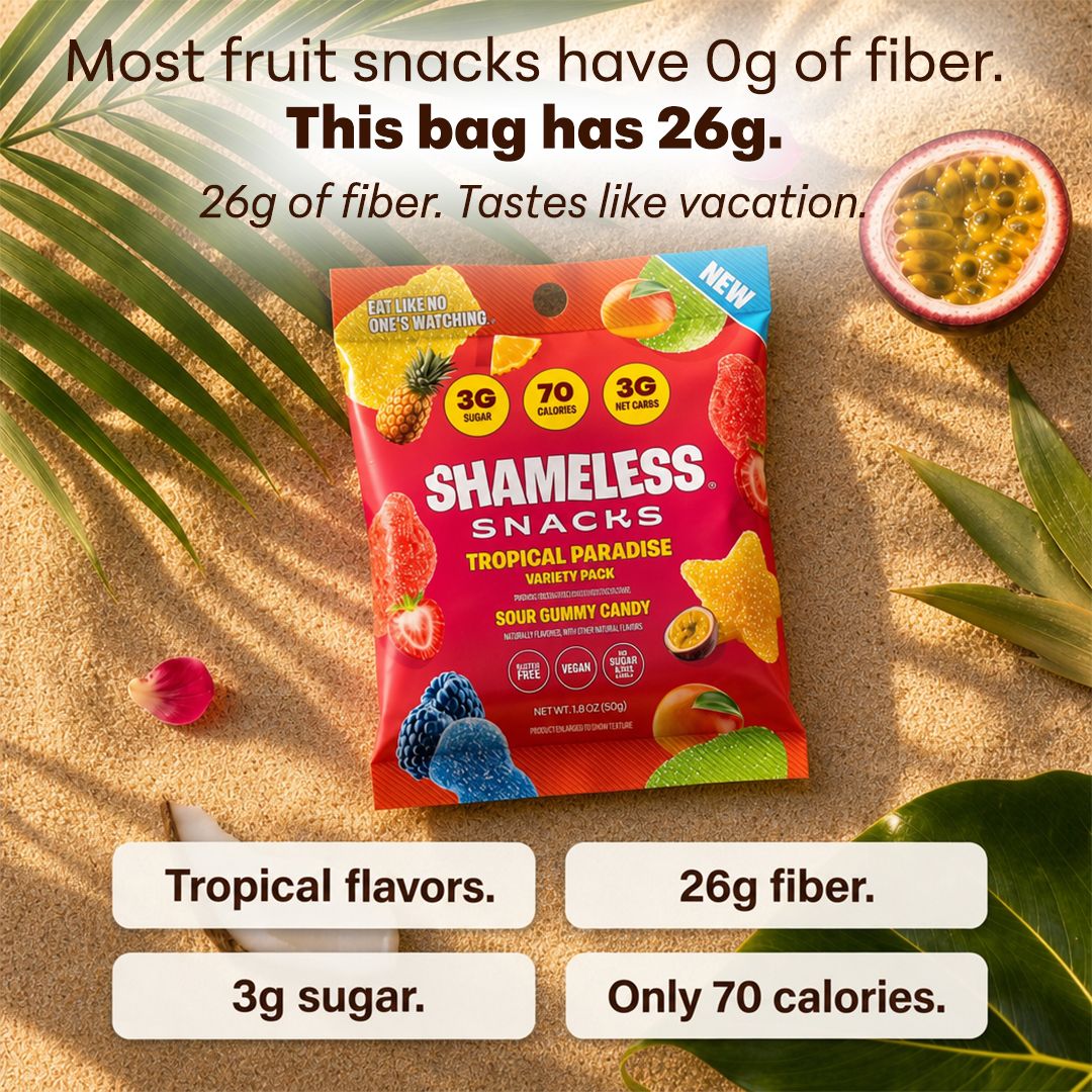 Shameless Snacks Facebook ad