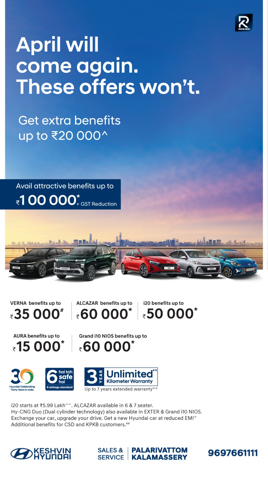Keshvin Hyundai Kerala Facebook ad from Apr 2, 2026