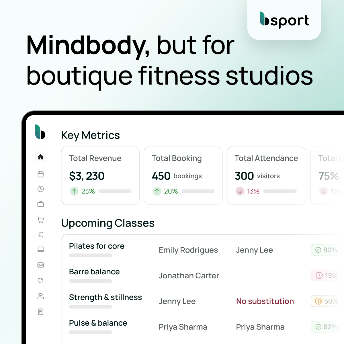 Bsport Facebook ad: Built for boutique fitness