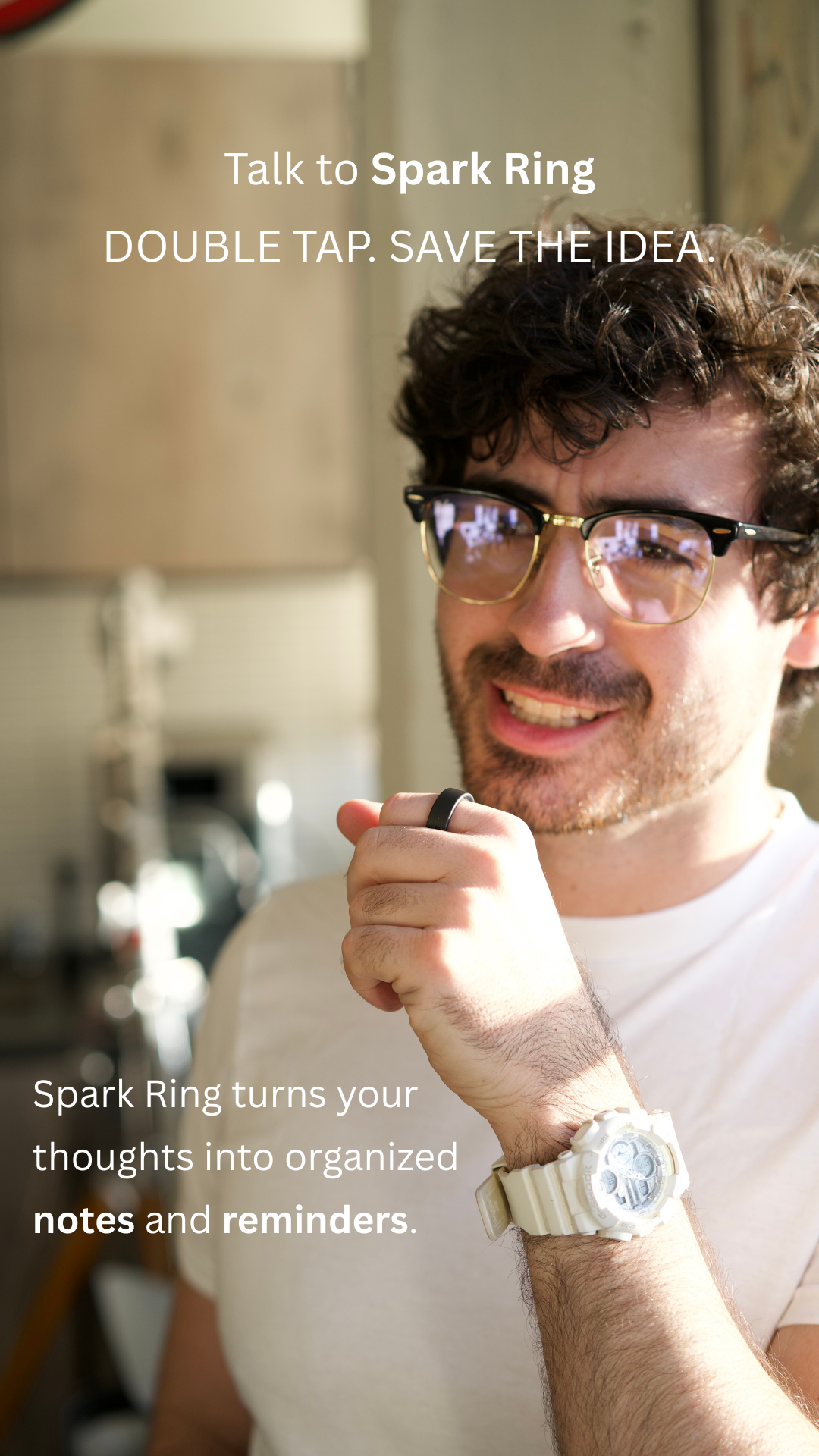 Spark Ring Facebook ad: Never Lose A Great Idea Again