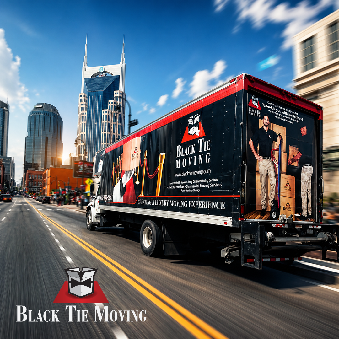 Black Tie Moving Services Facebook ad: Book Your Black Tie Move