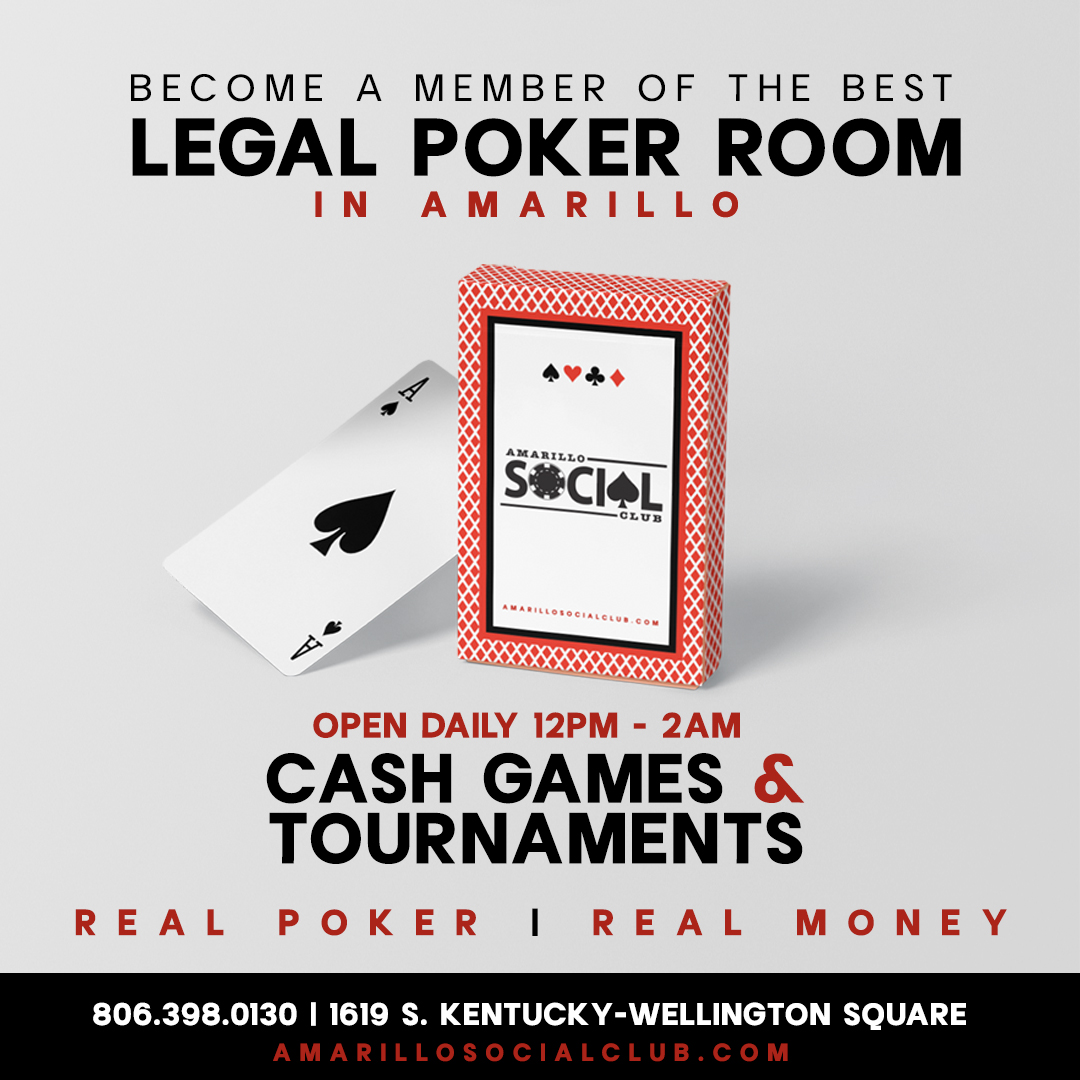 Amarillo Poker Club Facebook ad: Get ready for LEGAL poker in Amarillo!