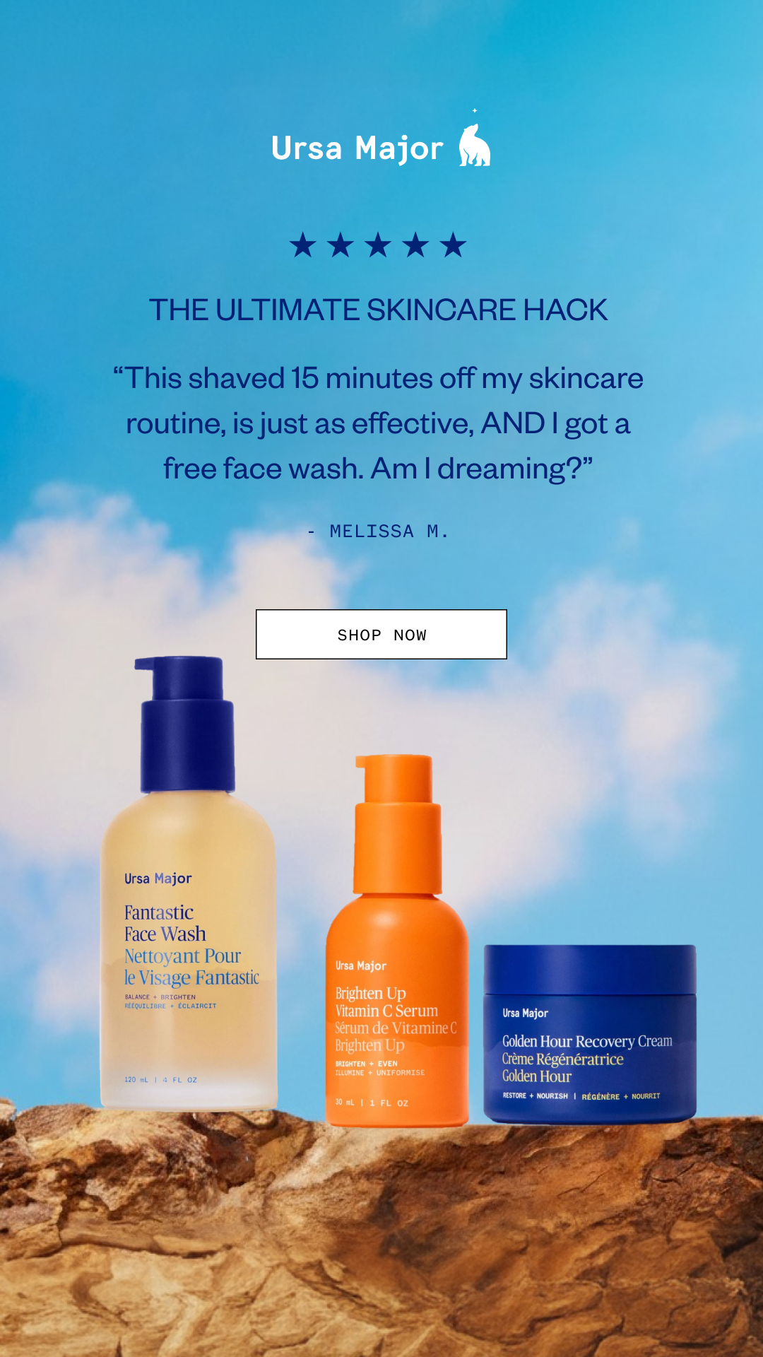Ursa Major Skincare Facebook ad