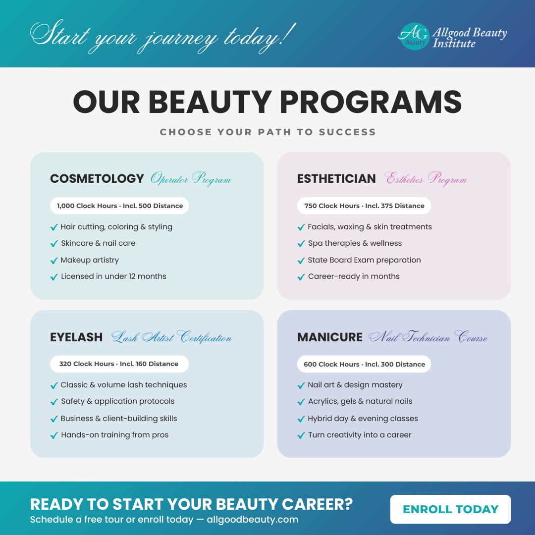 Allgood Beauty Institute,LLC Facebook ad
