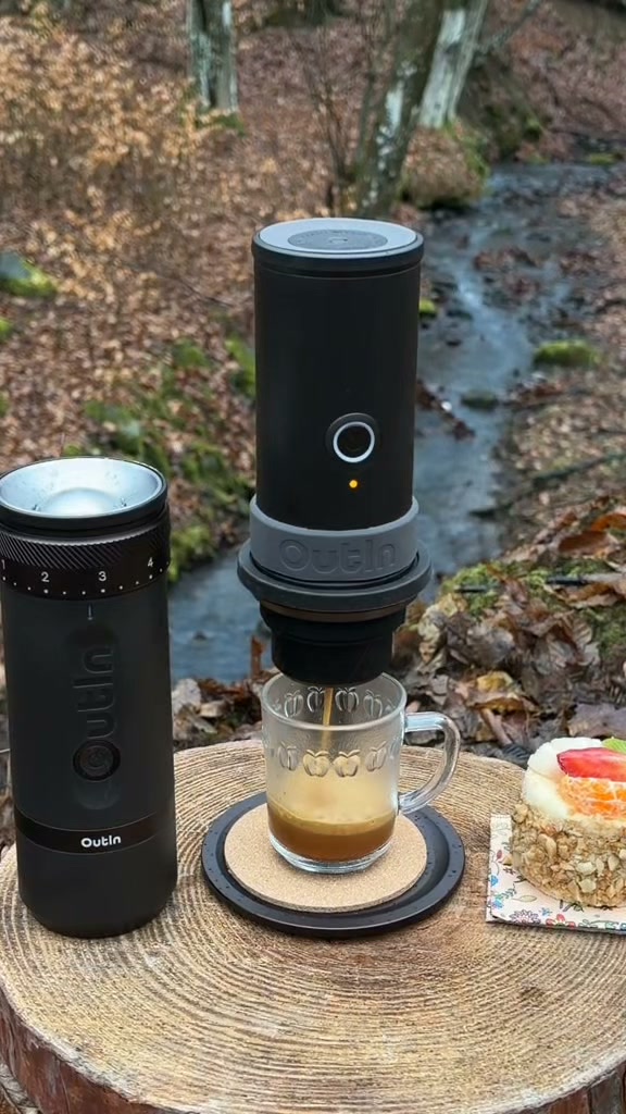 Outin Portable Electric Espresso Machine Facebook ad: Month-End Sale: Up to 18% OFF