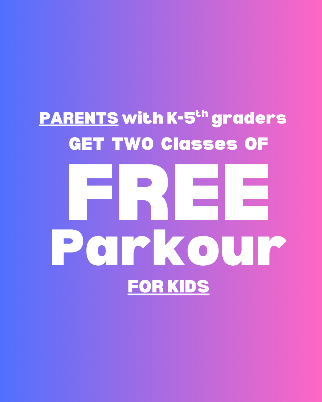 Pocono's Best Parkour Facebook ad