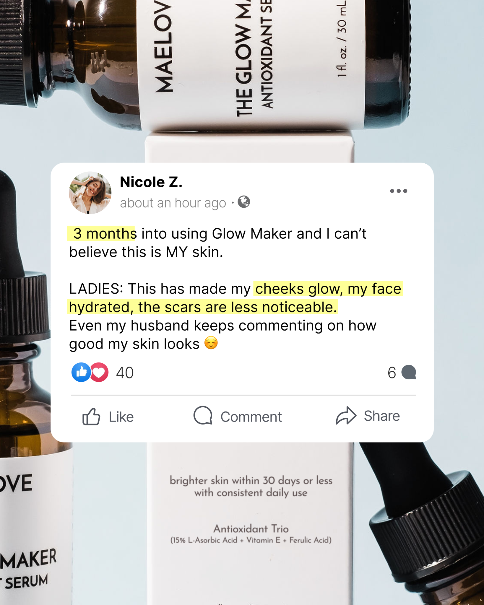 Maelove Facebook ad