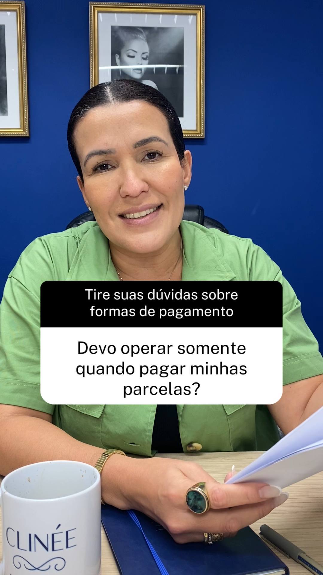 Clinée Medicina Estética Facebook ad: Devo operar somente quando pagar minhas parcelas?
