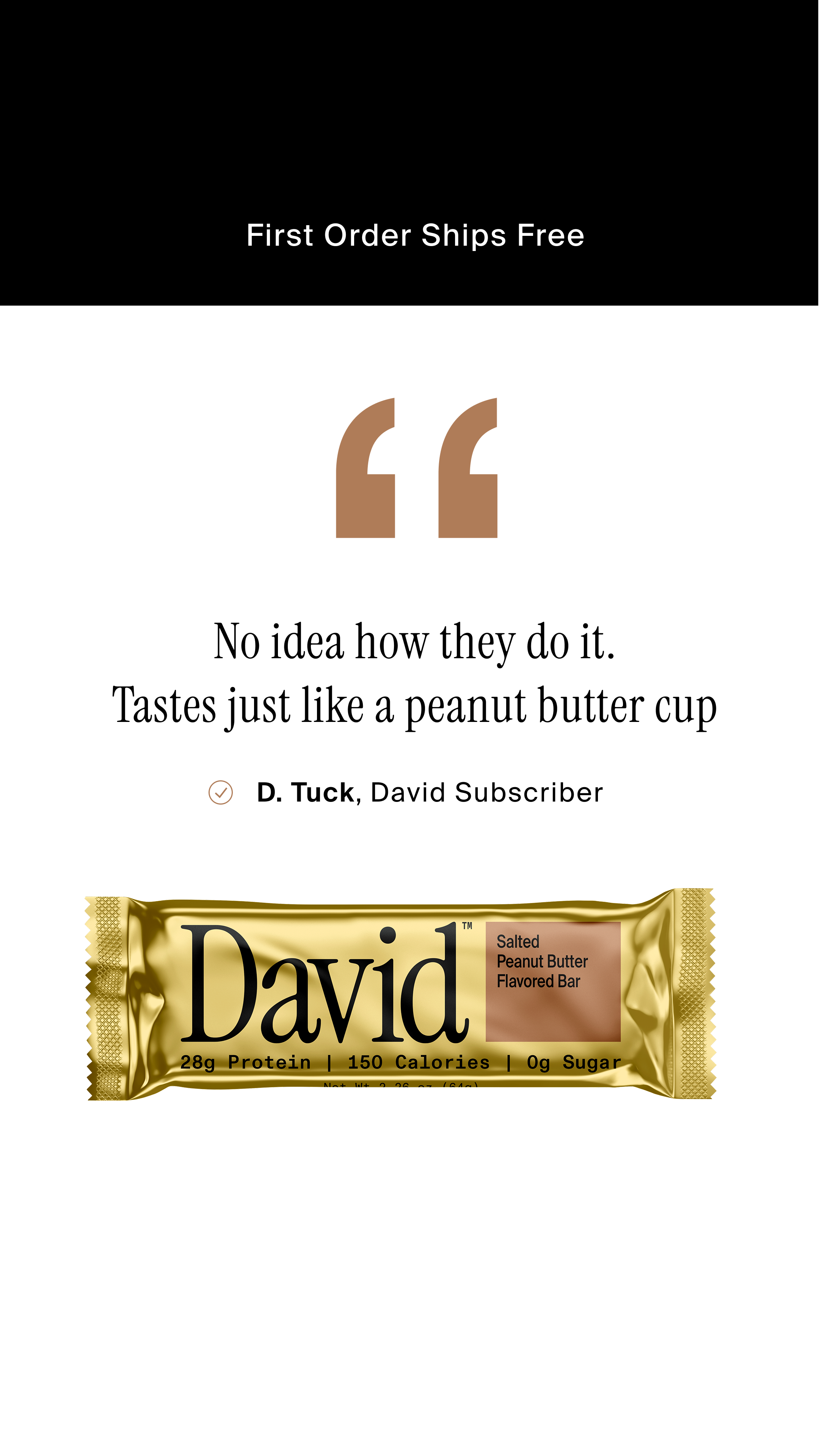 David Protein Facebook ad