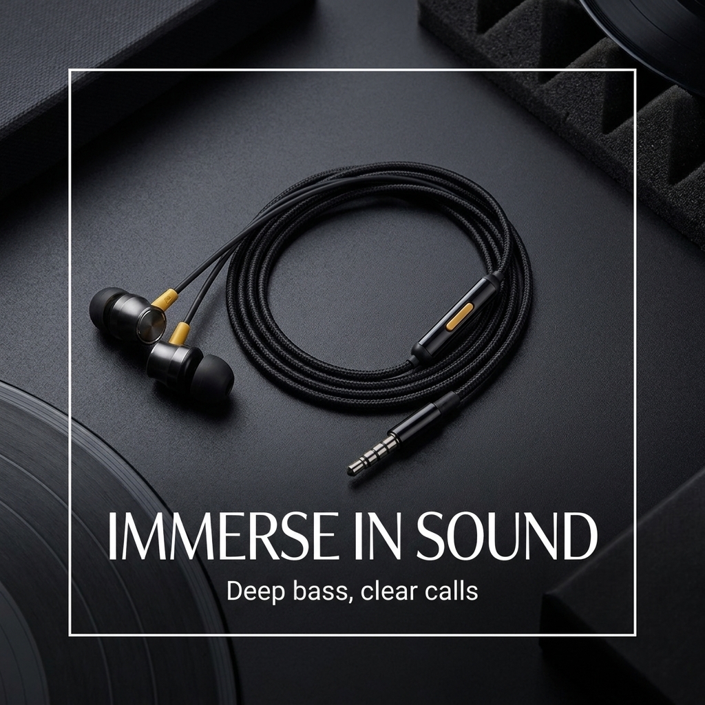 Gabbar Facebook ad: Buds 3 Black 3.5Mm Wired Earphones