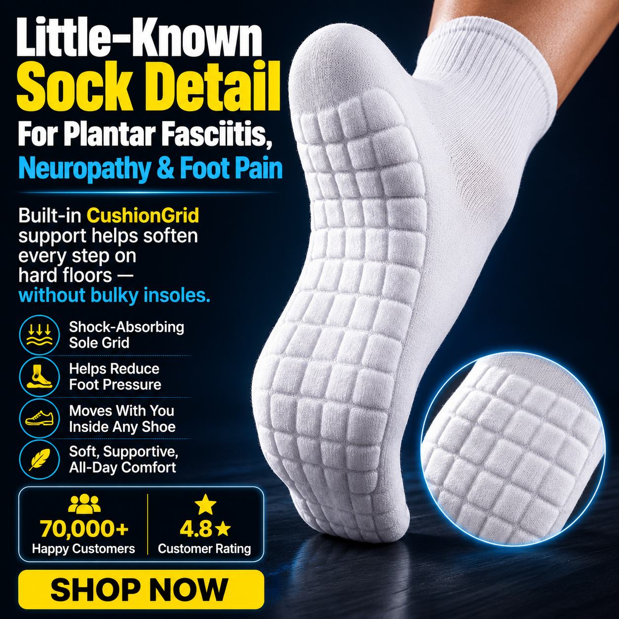 Kya Lively M.D. Facebook ad: Shock-absorbing-socks/special-deal
