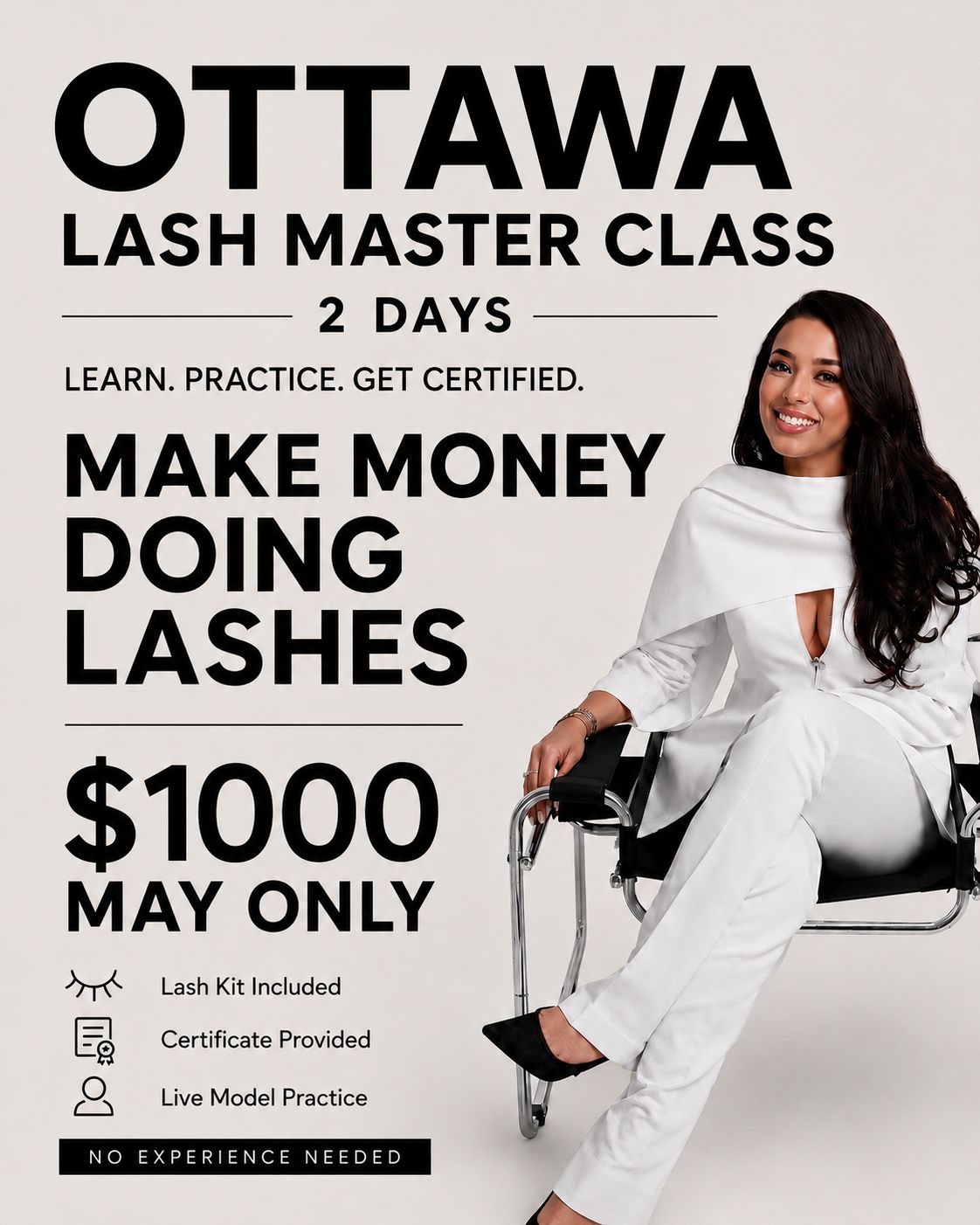 Lashed Ottawa Facebook ad: Become Certified & Save $500 Today