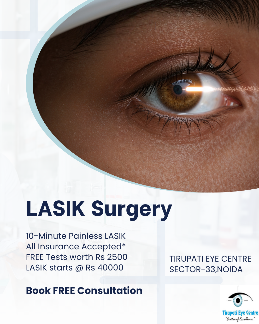 Tirupati Eye Centre Facebook ad: Book FREE Consultation