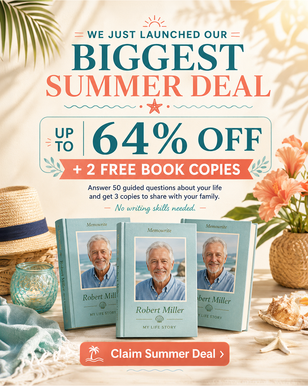 Memowrite Facebook ad