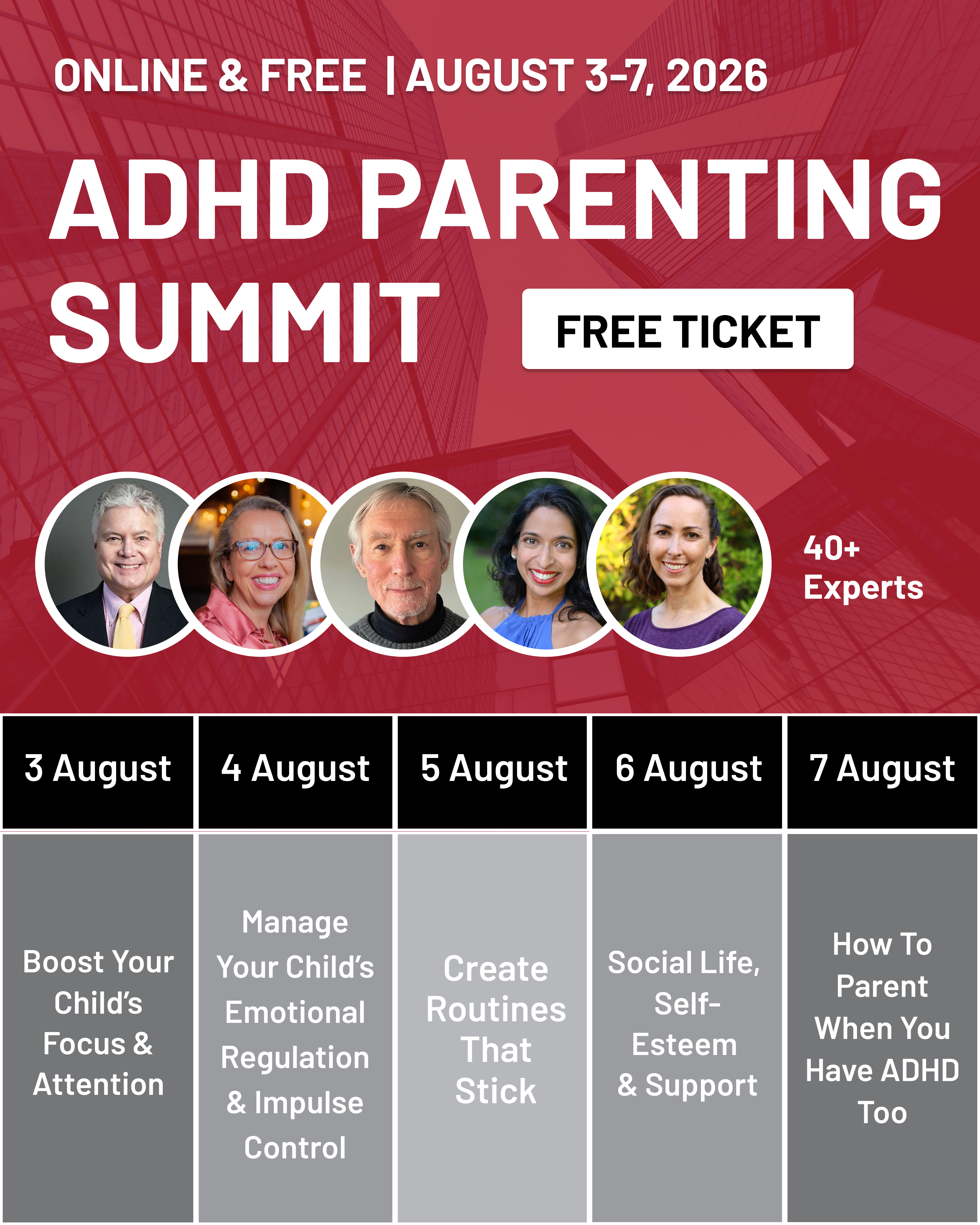 ADHD Parenting Facebook ad: FREE ADHD Parenting Summit
