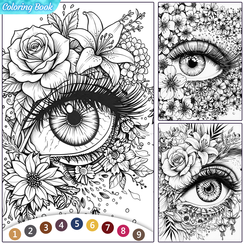 Coloring Book - Color by Number Facebook ad
