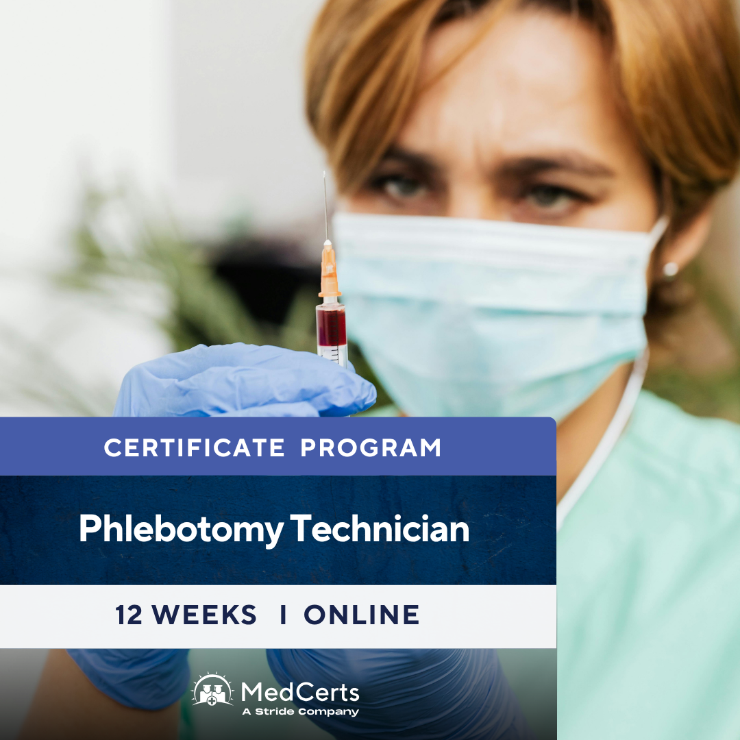 MedCerts Facebook ad: Online Phlebotomy Training