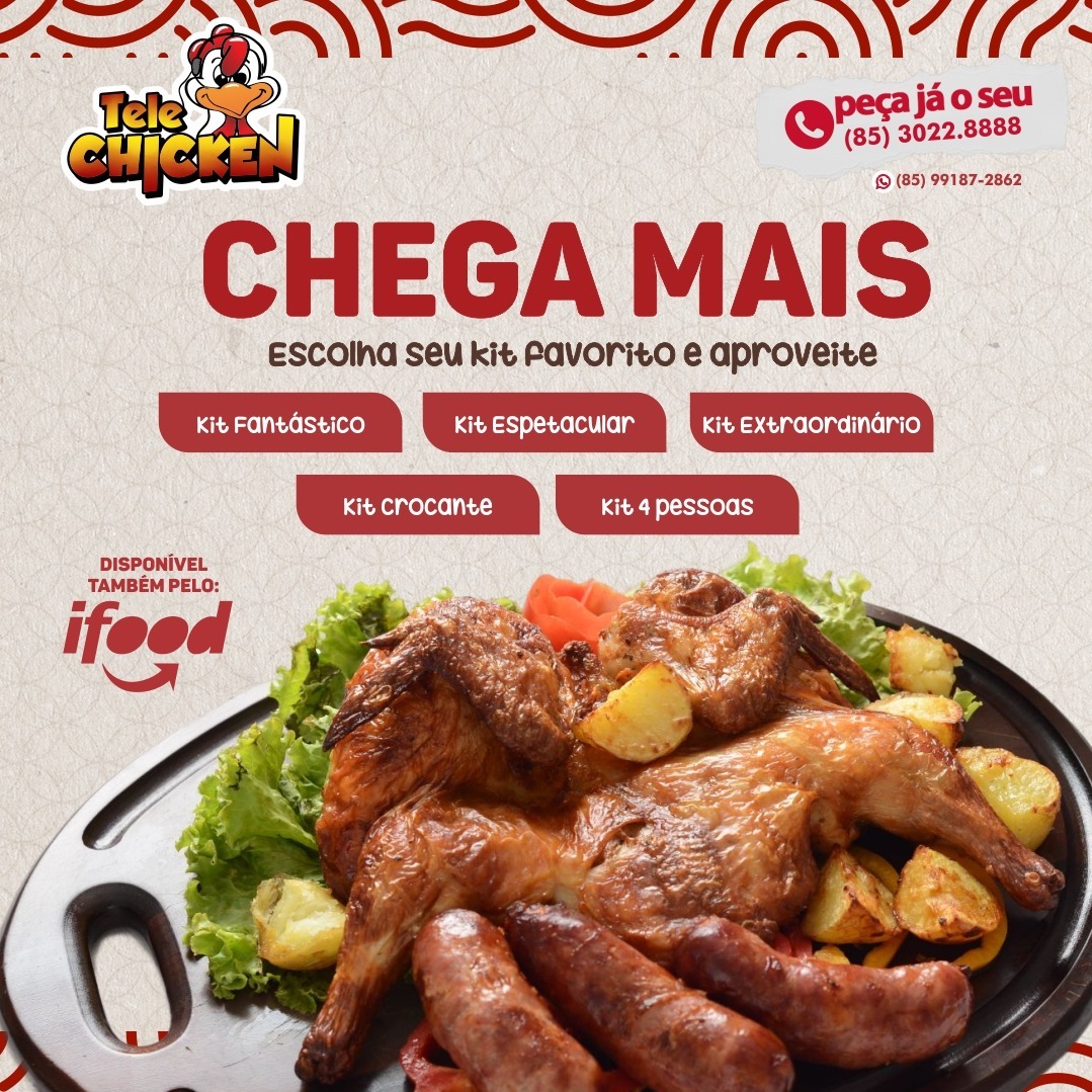 Tele Chicken Delivery Facebook ad: Converse conosco