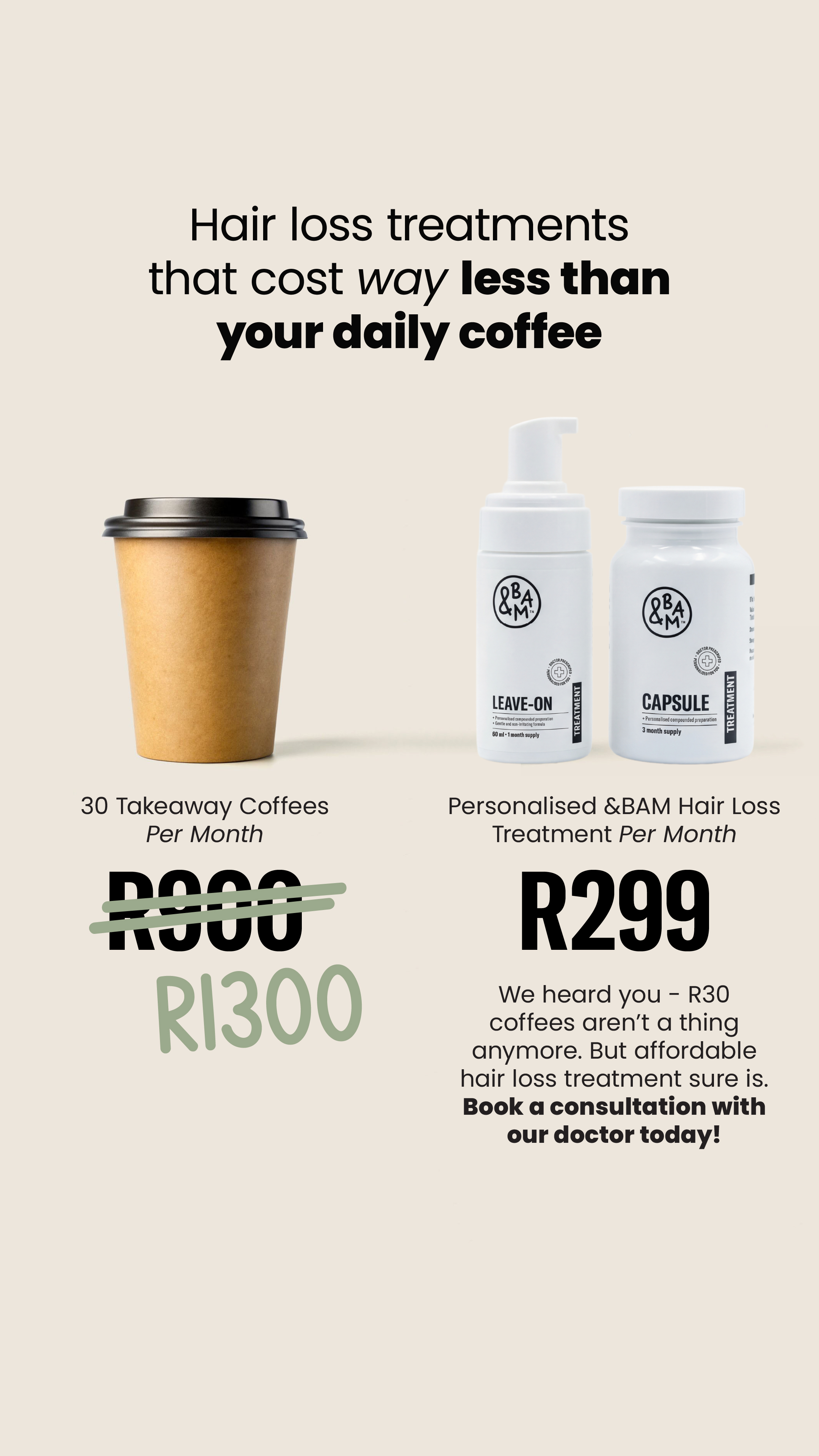 Andbam Facebook ad: Your coffee budget could go further.