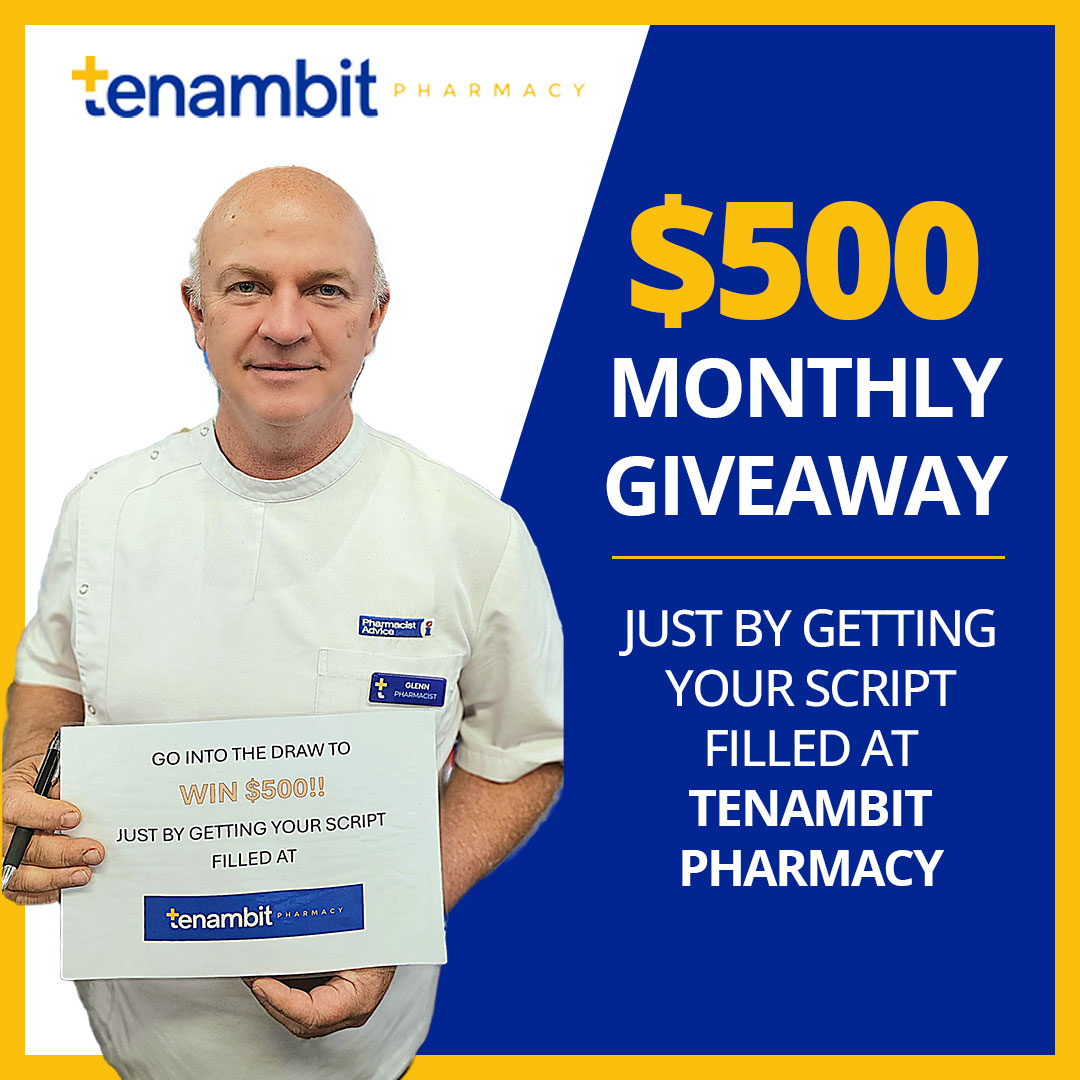 Tenambit Pharmacy Facebook ad: $500 Monthly Giveaway