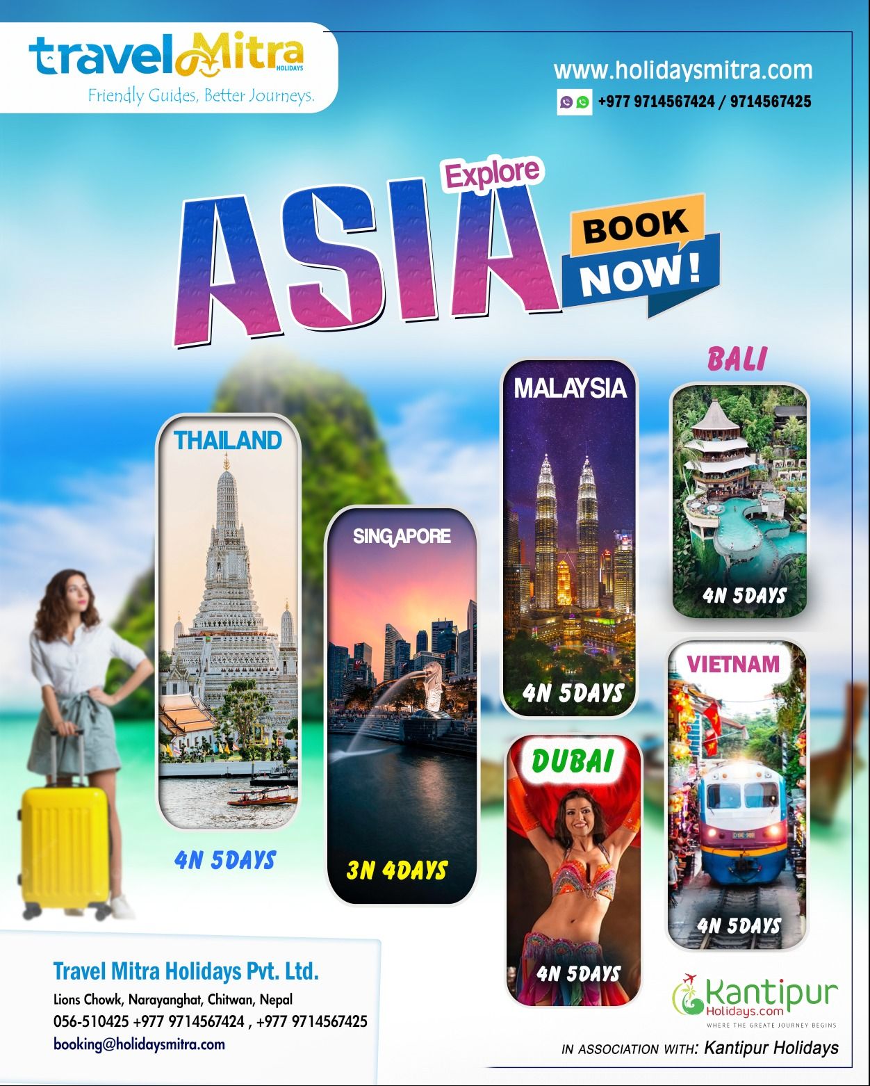 Travel Mitra Holidays Facebook ad: यसपालिको Dashain Tihar Vacation मा तपाईको Destination कुन…