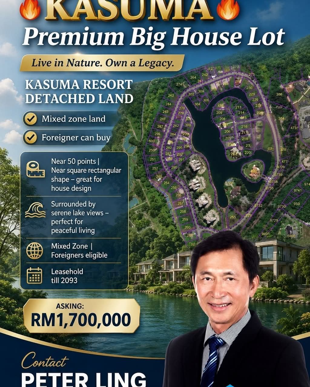 Peter Ling Facebook ad: Foreigner can own - KASUMA Premium Big House Lot