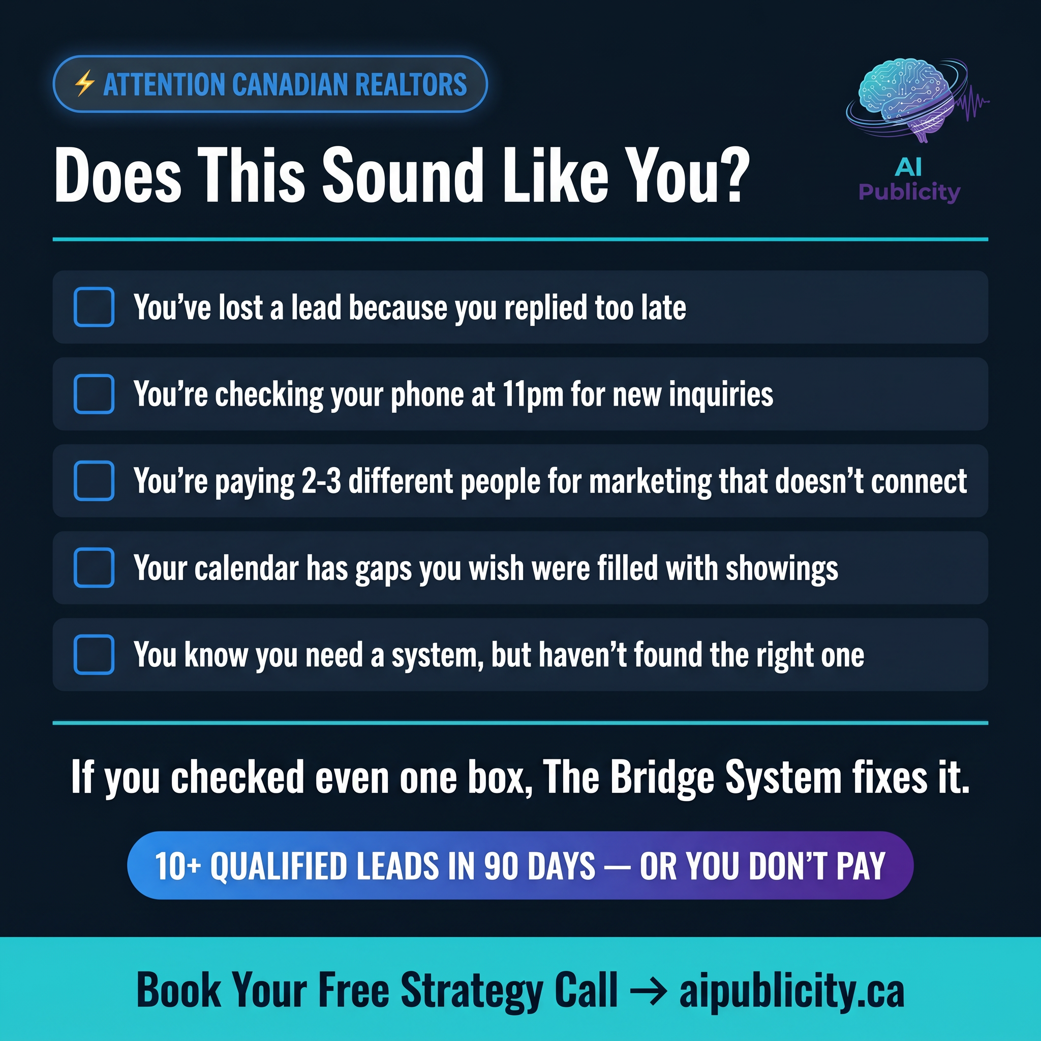 AI Publicity Media Facebook ad: Does This Sound Like You?