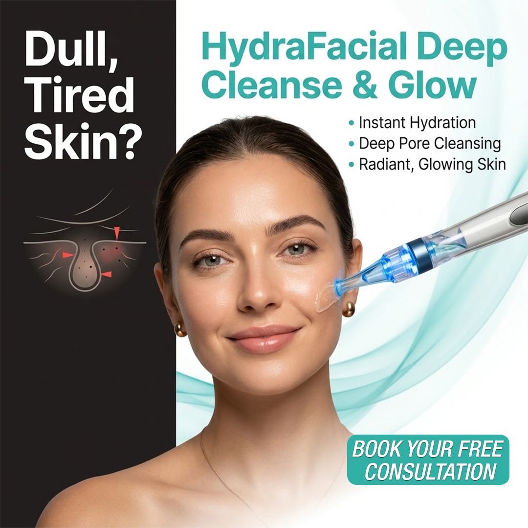 Holistic Care Pharmacy Facebook ad: Congested skin products couldn't fix. HydraFacial can.