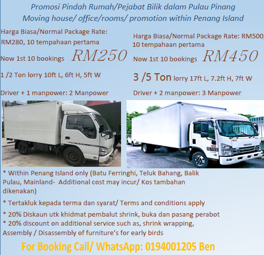 Mge Mover & Mge Lorry Transport Facebook ad: Lori Pindah Rumah Penang