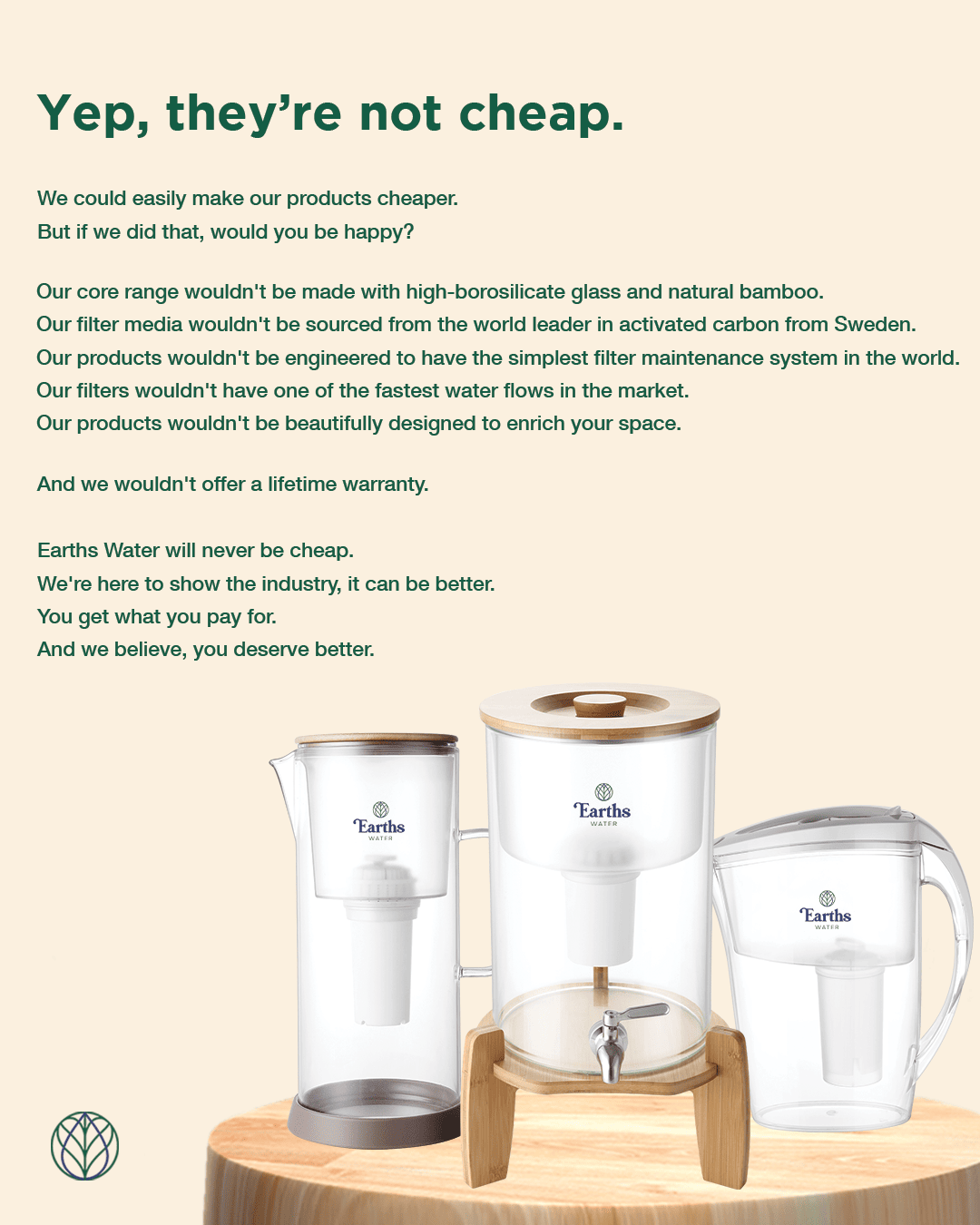 Earths Water Facebook ad