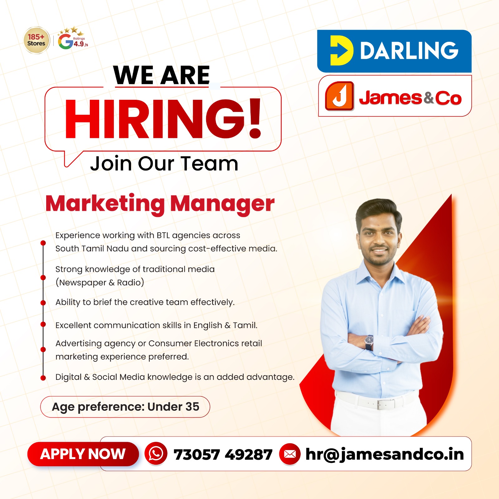 James & Co_Official Facebook ad: We're Hiring, Marketing Manager