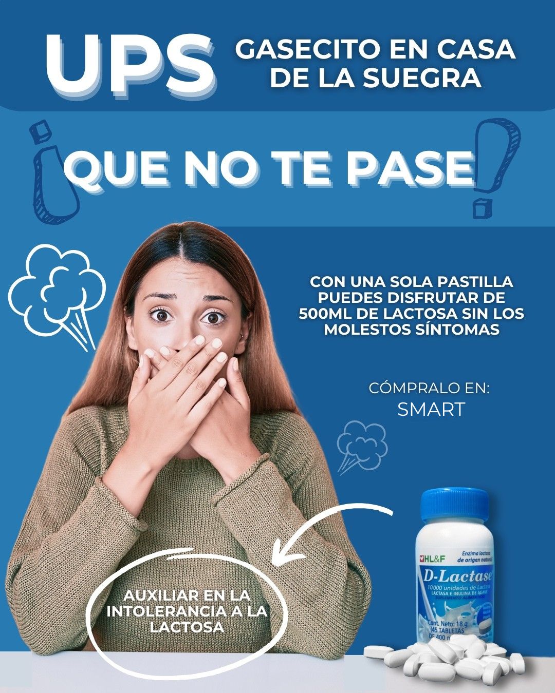 D-Lactase Distribuido por San José Comercial Facebook ad: ¿ERES INTOLERANTE A LA LACTOSA?