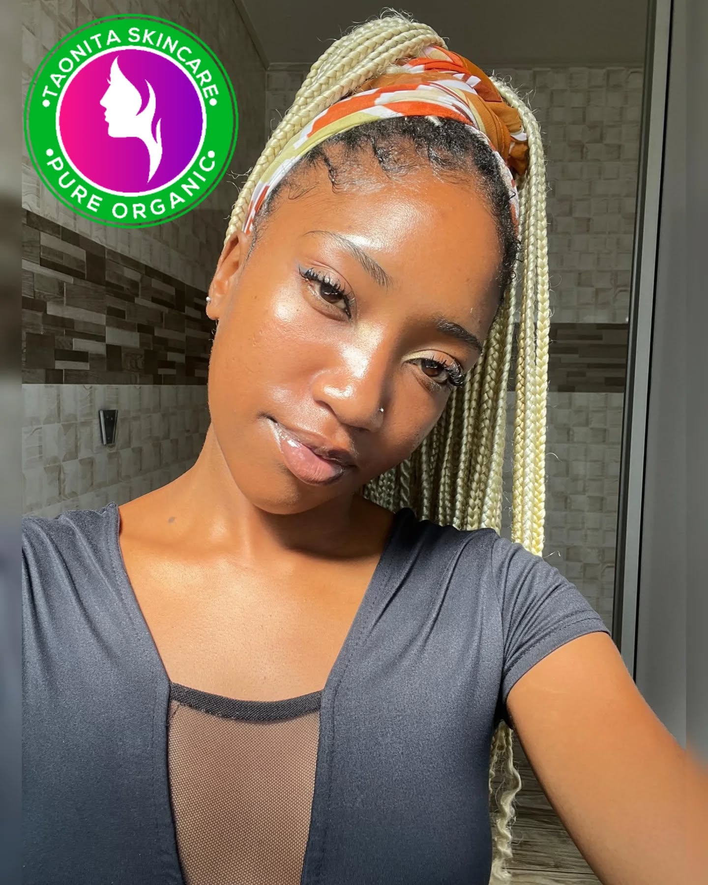 Pure Organic Skincare Zm Facebook ad: GLASS SKIN COURTESY OF @pureorganic_skincarezm