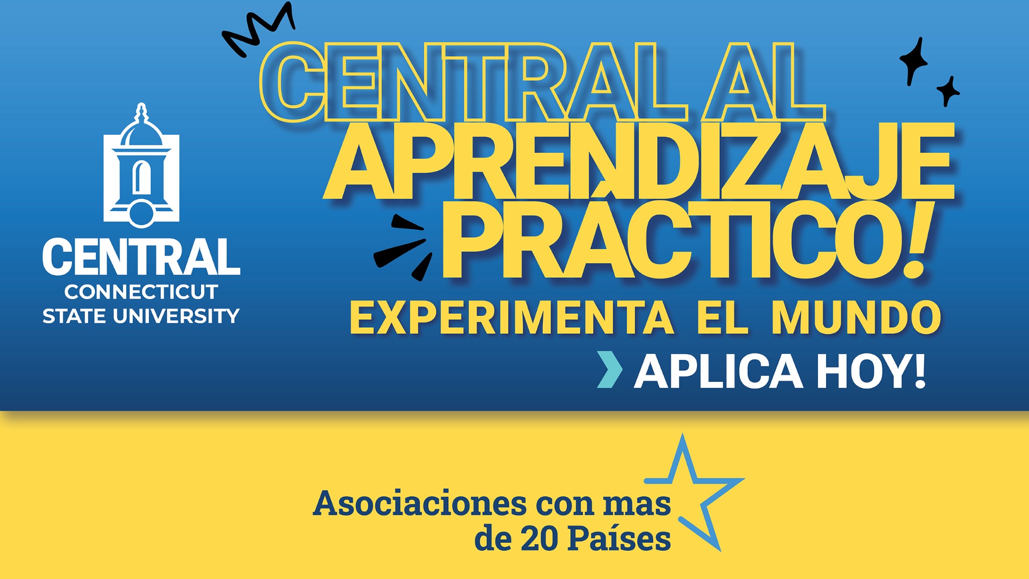 Central Connecticut State University Facebook ad: Aplica Hoy!
