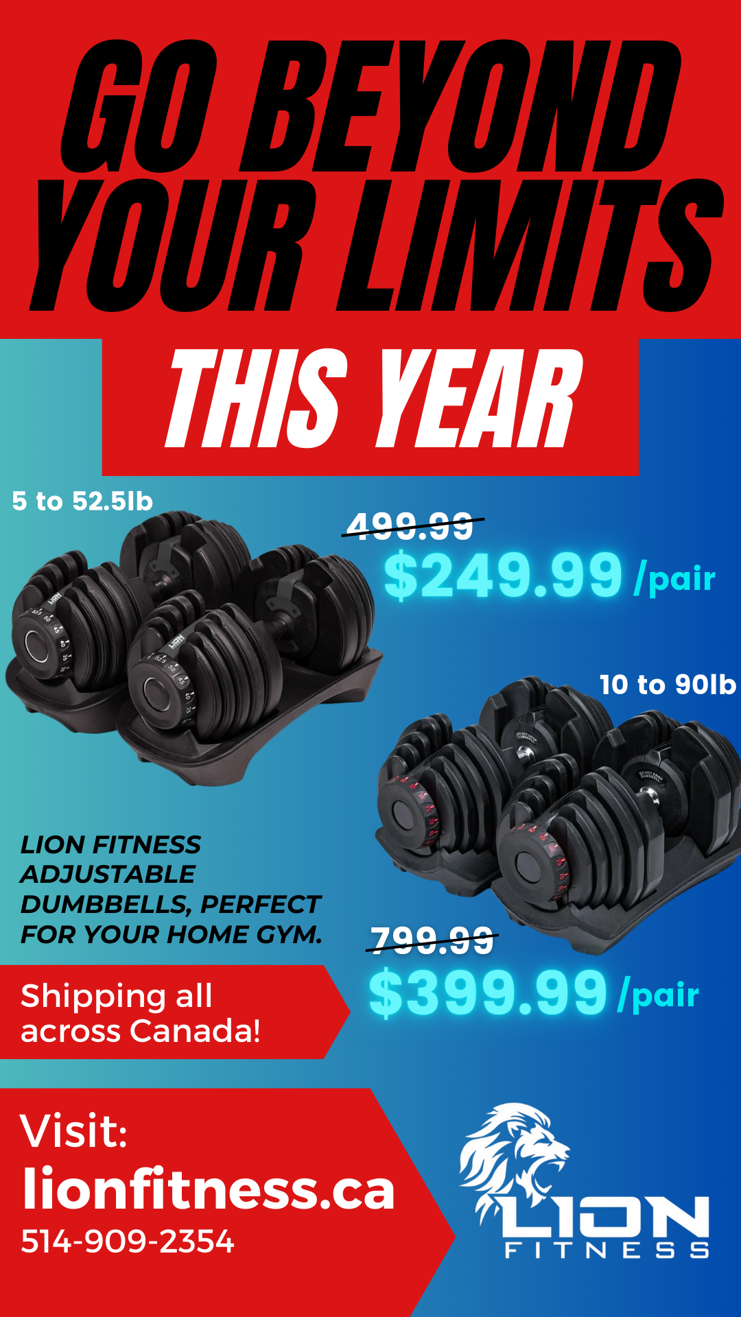 Lion Fitness Facebook ad