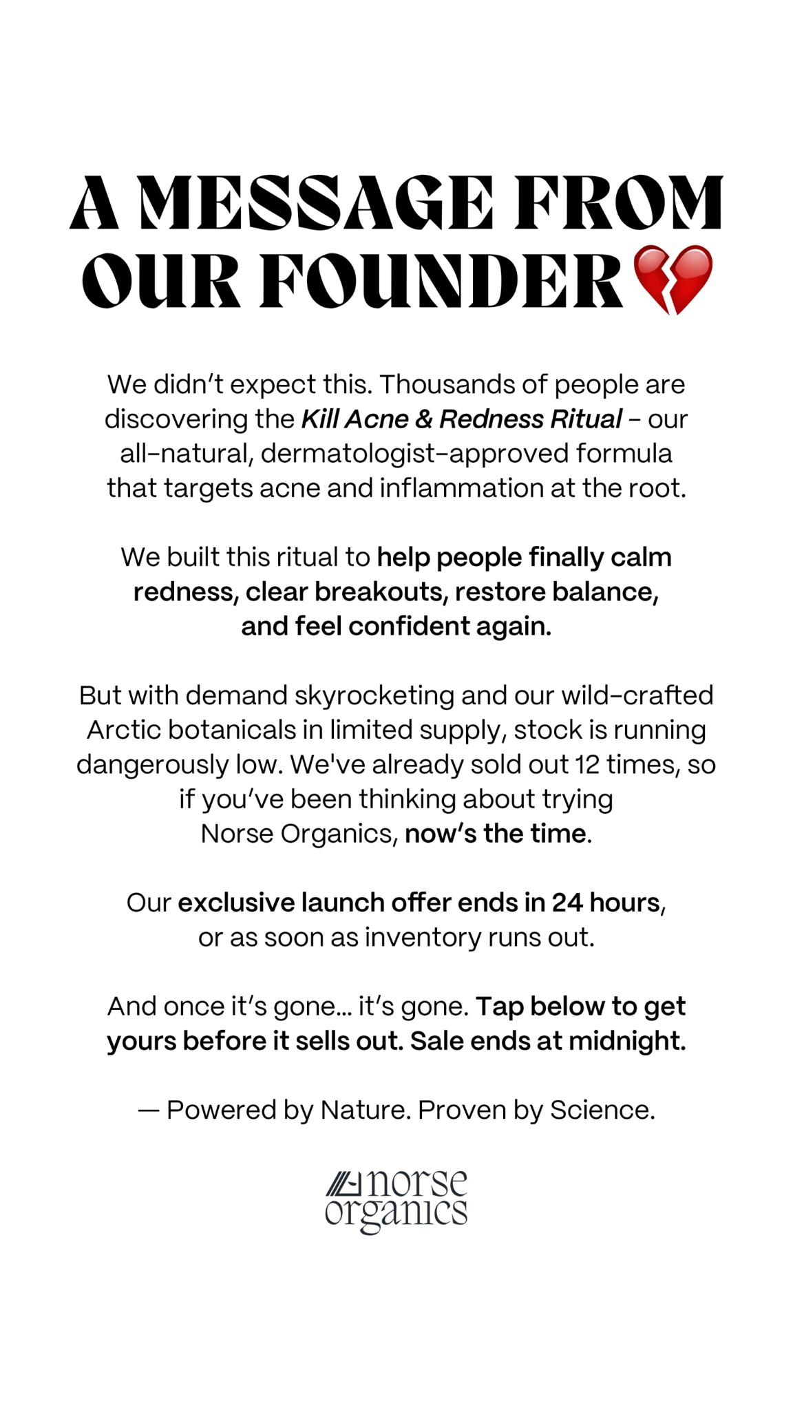 Norse Organics Facebook ad