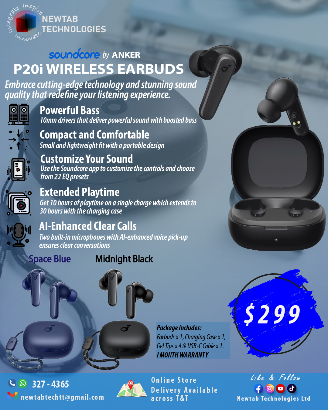 Newtab Technologies Facebook ad: Need reliable tech accessories?