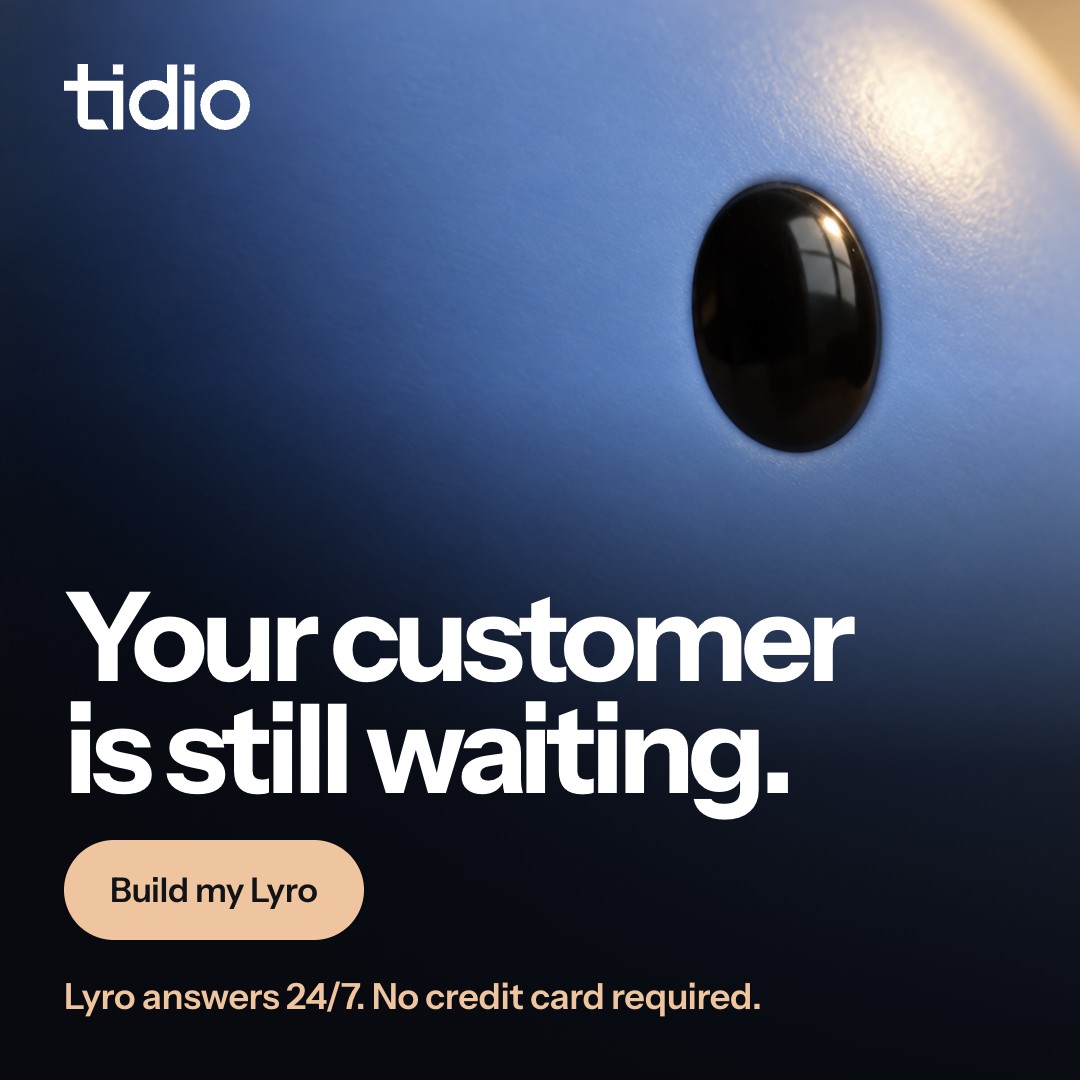 Tidio Facebook ad: Stop paying to answer the same question