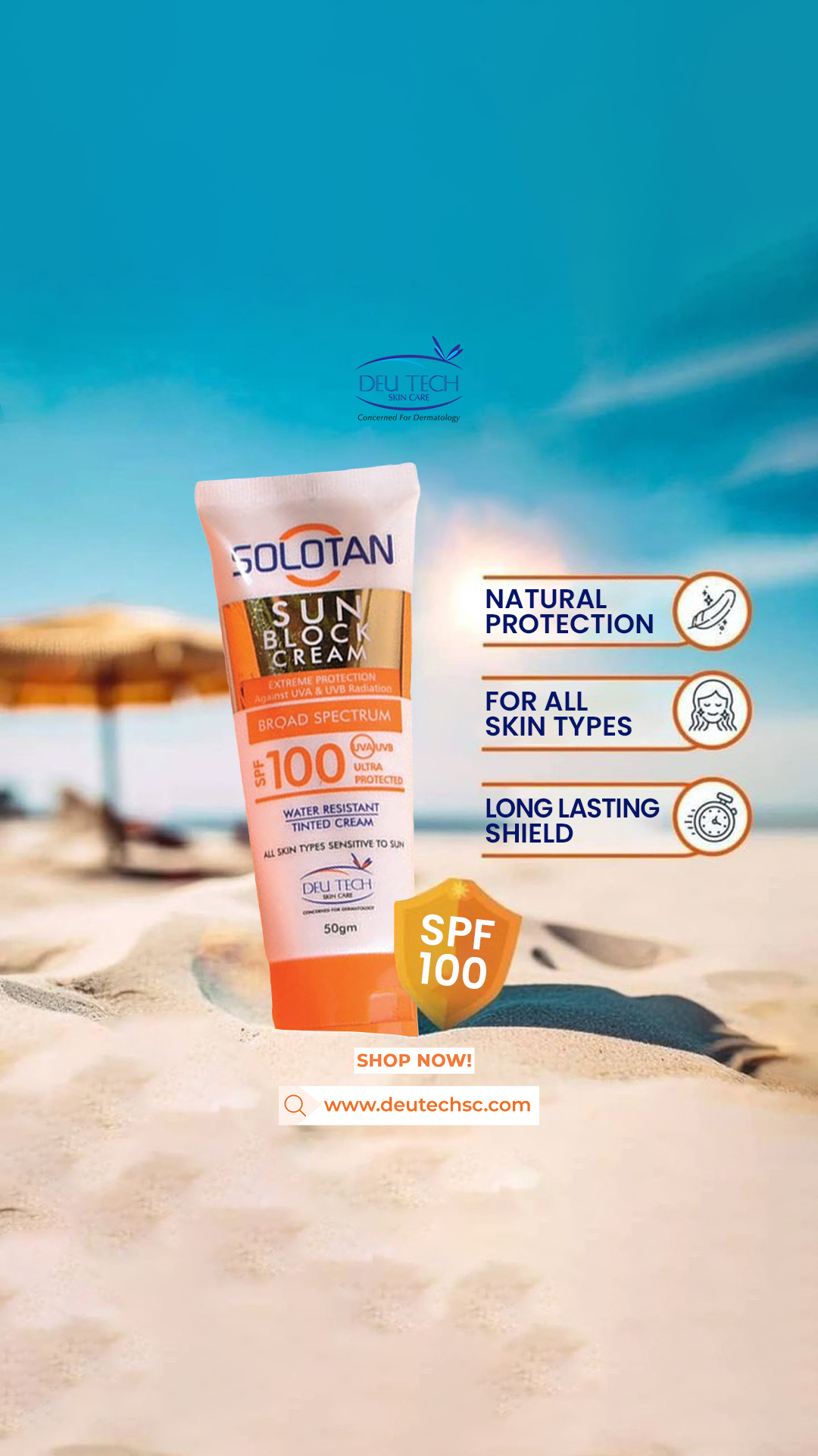 Deutech Skincare Facebook ad from Feb 4, 2026