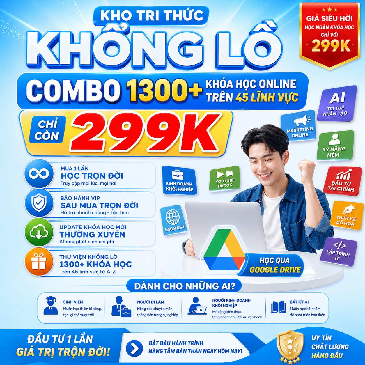 Khóa Học Hay Share Khóa Học Giá Rẻ Facebook ad: SỞ HỮU KHO KHÓA HỌC DRIVE KHỔNG LỒ…