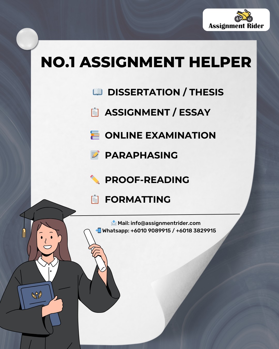 Assignment Rider Facebook ad
